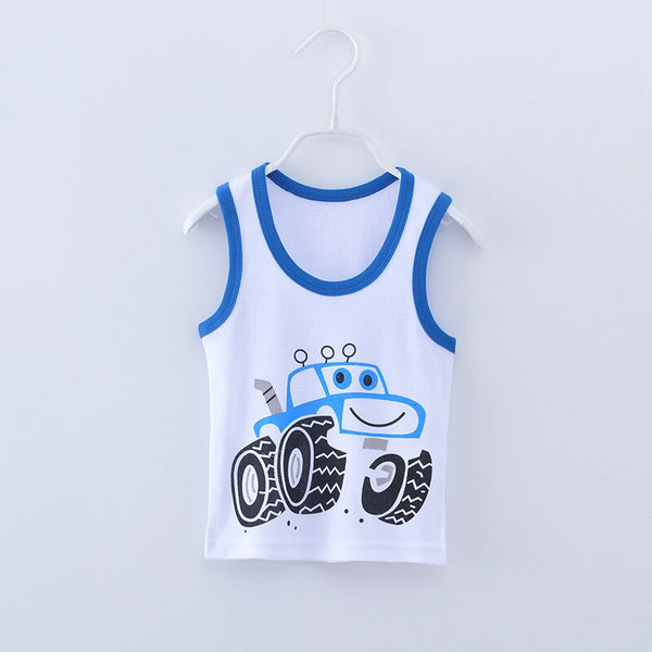 R / 12M - Summer Cute Cartoon 2PCS Kids Baby Boys Girls Floral Vest Top Shorts Pants Set Clothes Children Pajamas Girls Clothing Sets DS9