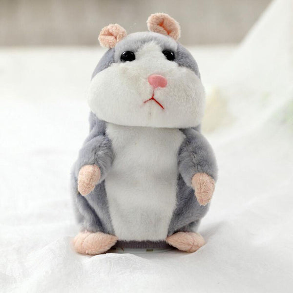 Gray - MOONBIFFY Talking Hamster Mouse Plush Toy Hot Cute Speak Talking Sound Record Hamster Educational Appease Toy For Girl Children