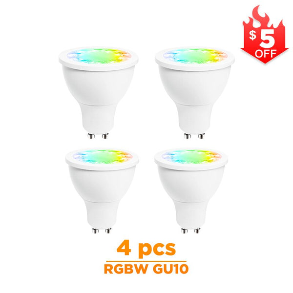 [variant_title] - ZIGBEE rgbw gu10 spot light , rgbw rgb cct gu10 spotlight zigbee zll 5W AC100-240V led APP controller work with Amazon echo plus