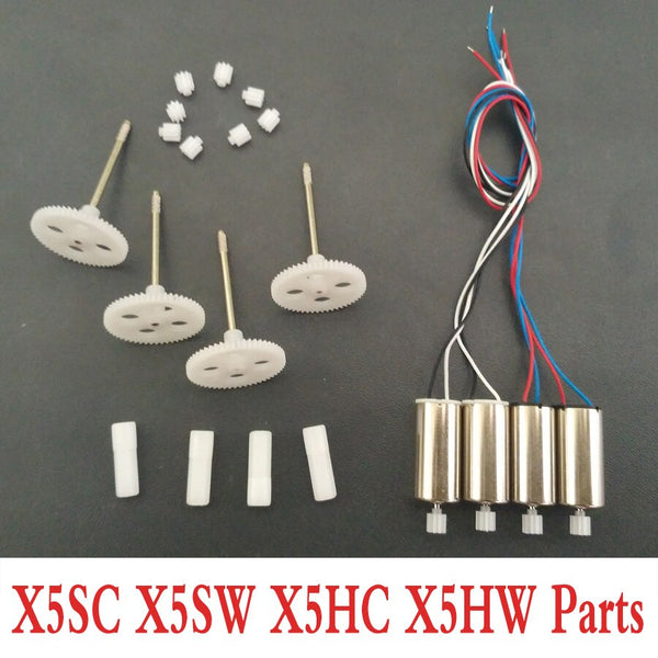 [variant_title] - SYMA Drone Quadcopter Spare Parts 4pcs Motors and 4pcs Gears For X5SW X5SC X5HC High Quality Components