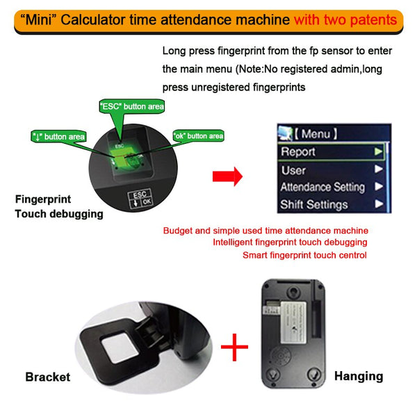 [variant_title] - Eseye Biometric Time Attendance USB Fingerprint Attendance System Fingerprint Sensor Recorder Employee Machine For Office (English)