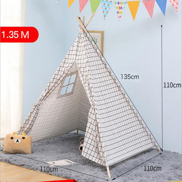 Blue / 110x110x110cm - Children's Dry Pool Toys Tent Baby Foldable Indian Style Teepee Play Game House Wigwam As Kids Gift Room Decor Photography Props