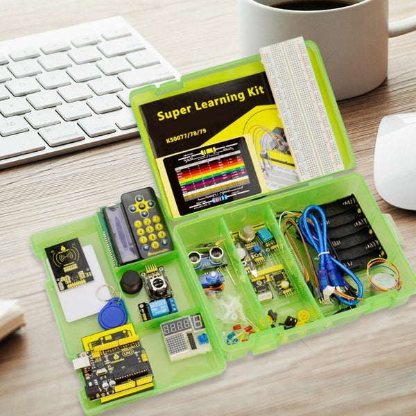 [variant_title] - Keyestudio Super Starter kit/Learning  Kit(UNO R3) for Arduino UNO R3 Projects  W/Gift Box+ 32 Projects +User Manual+PDF(online)