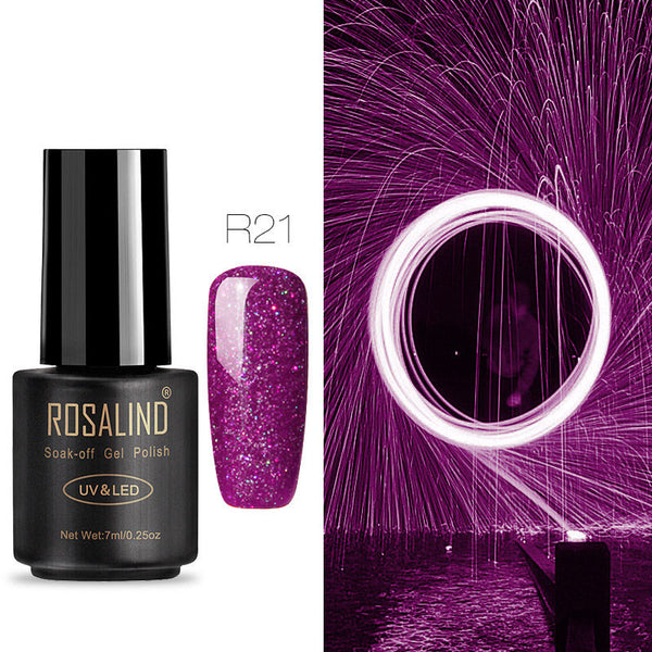 R21 - ROSALIND 7ML UV Gel Varnish Nail Polish Set For Manicure Gellak Semi Permanent Hybrid Nails Art Off Prime White gel nail polish