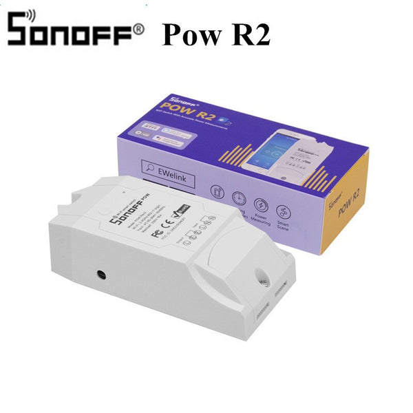 Sonoff Pow R2 - Sonoff Pow R2 16A Wifi Smart Switch With Higher Accuracy Monitor Energy Usage Smart Home Power Measuring Works With Google Home
