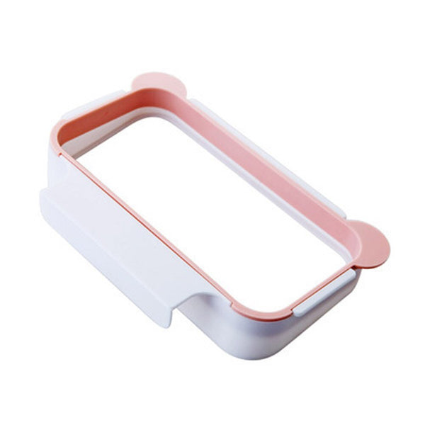 Pink - ISHOWTIENDA 1PC New 18.5*12*3.5cm Hanging Kitchen Cabinet Door Trash Rack Style Storage Garbage Bags Drop Shipping Wholesale New