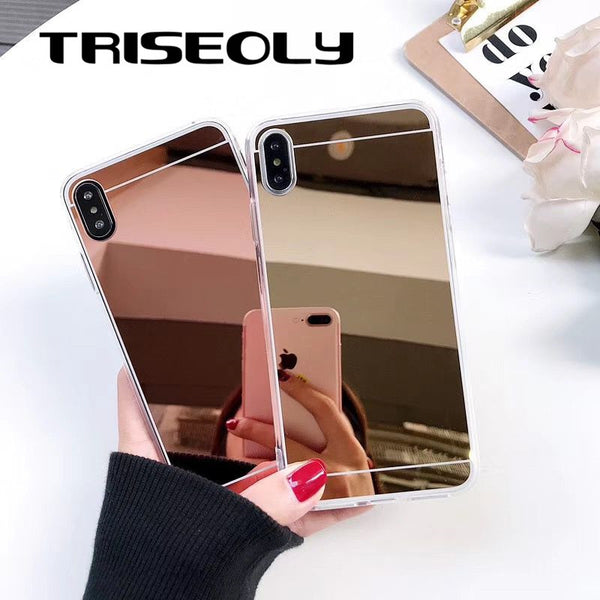 [variant_title] - TRISEOLY Luxury Rose Gold Mirror Case For Huawei Y9 2019 Y6 Y5 Y7 Prime 2018 Honor 10 Lite 7C 7A Pro Enjoy 8 9 Plus TPU Cases