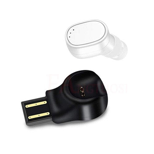 white - FANGTUOSI USB charge Bluetooth Earphone Wireless Headset Mini Earbuds Handsfree Bluetooth Earpiece with Mic for iPhone xiaomi