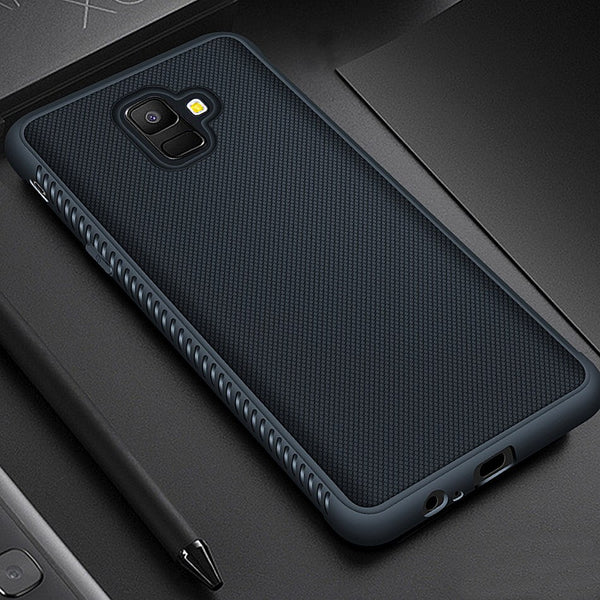 Navy Blue / A6 2018 - Case For Samsung Galaxy A7 2018 A6 A8 Plus Silicone Fitted Cases Soft TPU Anti Slip Cover For Samsung A7 2018 Case A8 Plus A6 A7