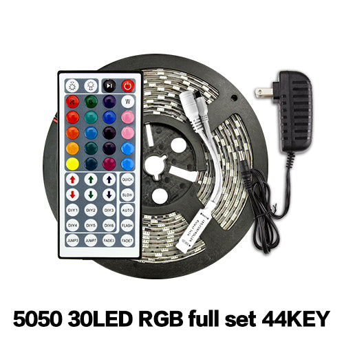 5050 30LEDRGB 44KEY / 15M IP65 Waterproof / Blue - LED Strip Light DC 12V SMD 2835 5050 Flexible Diode Ribbon Tape RGB 5M 10M 15M 44Key Power Remote Full Set Waterproof Lighting