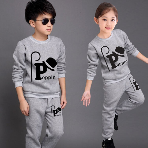 [variant_title] - Children's Suits Spring Autumn Wear Boys and Girls Long Sleeved Tops + Trousers Kids 2 Suits Big Children Sport Sets 3-12 Ages