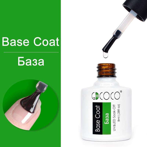 Base Coat - #86102 GDCOCO 2019 New Arrival Primer Gel Varnish Soak Off UV LED Gel Nail Polish Base Coat No Wipe Top Color Gel Polish