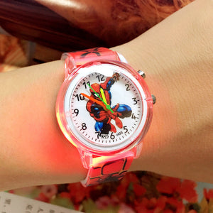 [variant_title] - 2019 Spiderman Children Watches Cartoon Electronic Colorful Light Source Child Watch Boys Birthday Party Kids Gift Clock Wrist