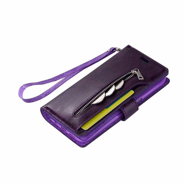 Purple / For Samsung S6 Edge - S6 Case For Etui Samsung S6 Case Flip Phone Cover Hoesje Samsung Galaxy S6 Edge Case Leather 9 Card Holder Wallet Bags Coque S6