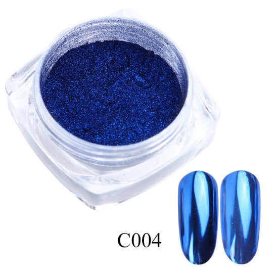 C004 - 0.5g Nail Mirror Glitter Powder Metallic Color Nail Art UV Gel Polishing Chrome Flakes Pigment Dust Decorations Manicure TRC/ASX
