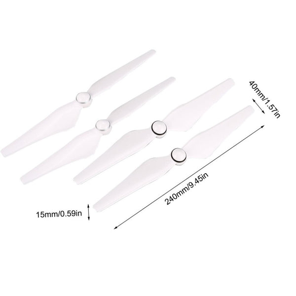 [variant_title] - 2 Pairs CW/CCW Propeller Props Blade for DJI Phantom 4/4pro/4pro RC Drone Quadcopter Aircraft UAV Spare Parts Accessories (white)