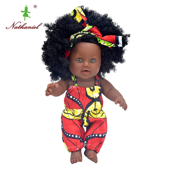 07 - black  baby dolls pop green African! 12inch  lol reborn silicone vinyl 30cm newborn poupee boneca baby soft toy girl kid todder