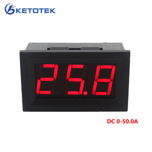 Default Title - Red LED display DC Ammeter Current Panel Meter  Ampere Meter Digital Ammeter  DC 0-50.0A
