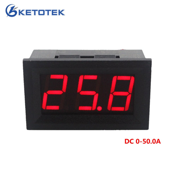 Default Title - Red LED display DC Ammeter Current Panel Meter  Ampere Meter Digital Ammeter  DC 0-50.0A