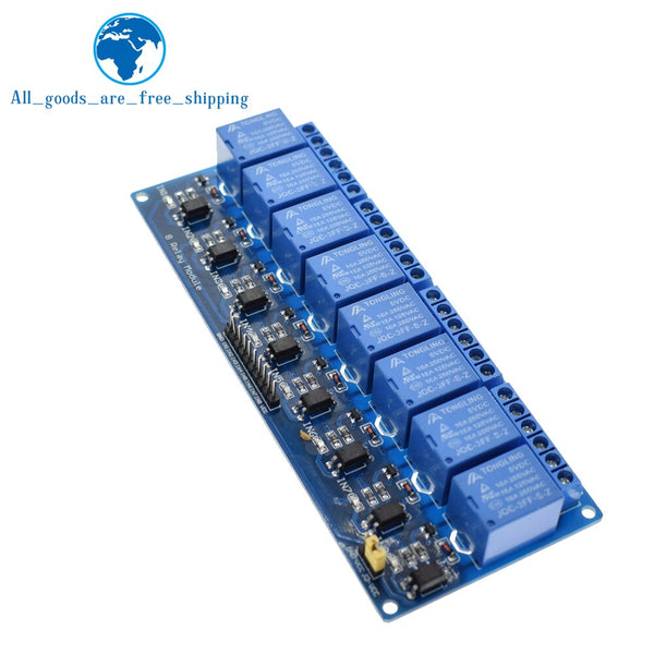 [variant_title] - TZT 1pcs 5v 12v 1 2 4 6 8 channel relay module with optocoupler. Relay Output 1 2 4 6 8 way relay module for arduino In stock