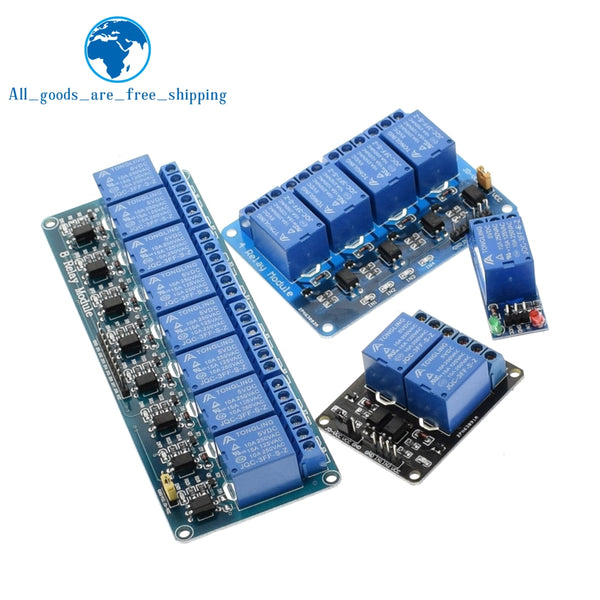 [variant_title] - TZT 1pcs 5v 12v 1 2 4 6 8 channel relay module with optocoupler. Relay Output 1 2 4 6 8 way relay module for arduino In stock