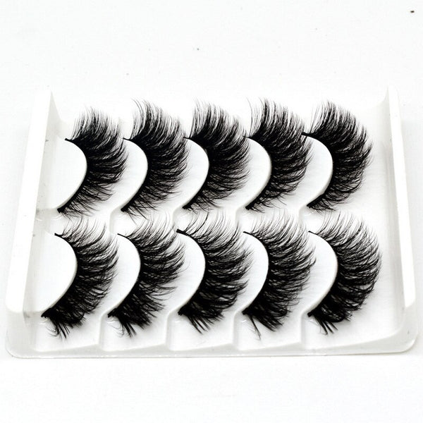 3D-21 - 5 pairs natural false eyelashes fake lashes long makeup 3d mink lashes eyelash extension mink eyelashes for beauty DOCOCER