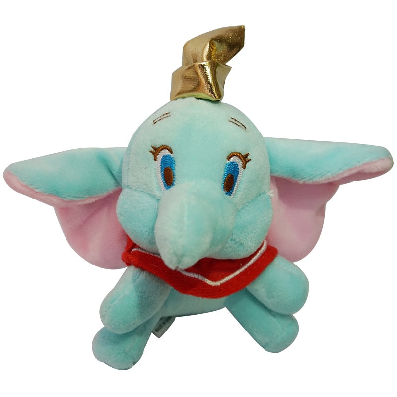 Blue 2 - 12cm Cute Dumbo Stuffed Animal Plush Toys Small Pendant Lovely Peluche Cartoon Elephant Doll Presents for Children Key Chain