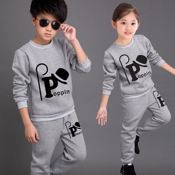 [variant_title] - Children's Suits Spring Autumn Wear Boys and Girls Long Sleeved Tops + Trousers Kids 2 Suits Big Children Sport Sets 3-12 Ages