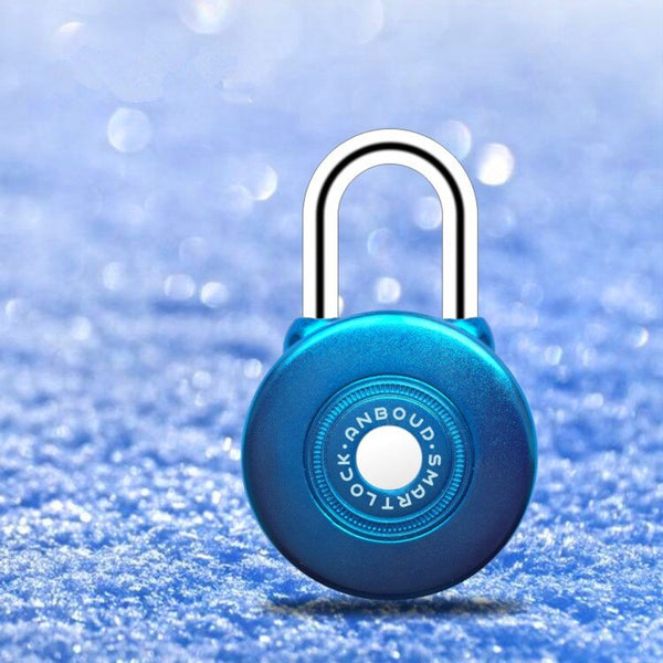 Blue - 2019 Real Fechadura Digital Padlock Newest Bluetooth Smart Lock Anti Theft Alarm For Cycling Motorycle Door With App Control