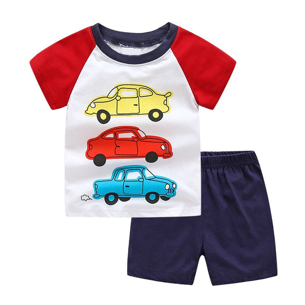 as photo-200003699 / 2T - VIDMID Baby boys clothing sets for kids boys short sleeve t-shirts shorts kids new T-shirt pants children's clothing set 7055