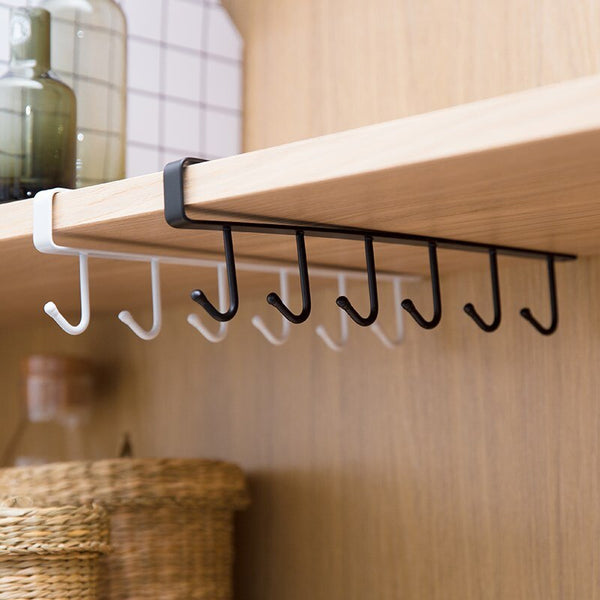 [variant_title] - Home seamless kitchen storage rack nail-free hanging wrought iron wardrobe hook kitchen organizer ZP01261501