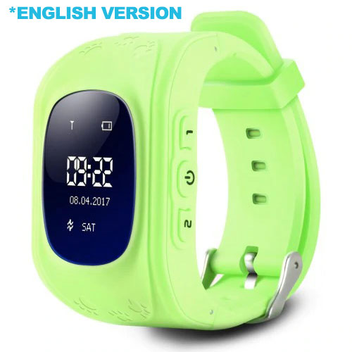English green - Q50 GPS smart Kids children's watch SOS call location finder child locator tracker anti-lost monitor baby watch IOS & Android