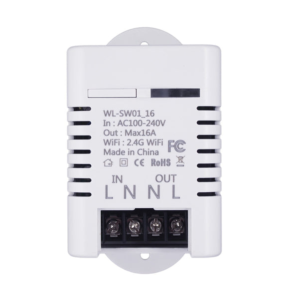 16A - Lonsonho Wifi Smart Switch Relay 10A 16A Tuya Smart Life App Wireless Remote Control Works With Alexa IFTTT Google Home Mini