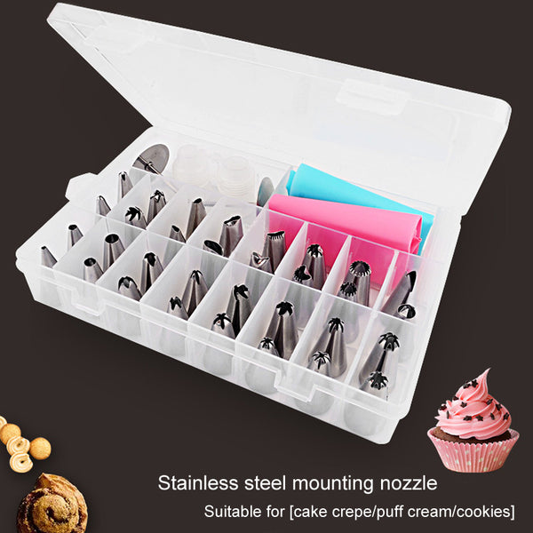 [variant_title] - Cream 38 Pcs Baking Pastry Tool Pastry Tools Bakeware Confectionery Bags Nozzles Confectionery Cake Shop Home Kitchen Dining