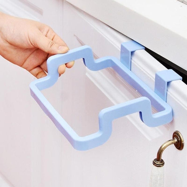 [variant_title] - Foldable Creative Hanging Trash Rubbish Bag Holder Garbage Rack Cupboard Cabinet Storage Hanger for Kitchen