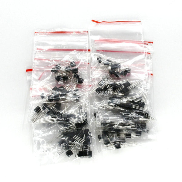 Default Title - 170PCS Transistor Assorted Kit S9012 S9013 S9014 9015 9018 A1015 C1815 A42 A92 2N5401 2N5551 A733 C945 S8050 S8550 2N3906 2N3904