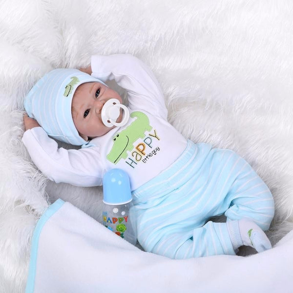 Default Title - Silicone reborn baby doll toys for girls play house lifelike newborn reborn boys babies birthday present gift collectable dolls