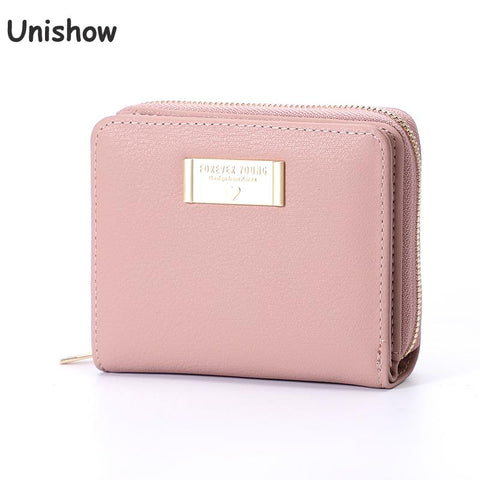 [variant_title] - Unishow Multifuncation Wallet Women Small Zipper Women Purse Short Brand Designer Coin Purse Mini Ladies Wallet Girl Card Purse