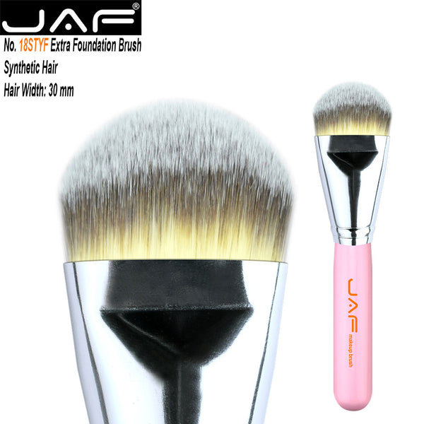 Pink 18STYF - JAF Extra Large Kabuki Makeup Brush for Liquide Foundation and Face Cream Superfine Synthetic Taklon Vegan 18STYF