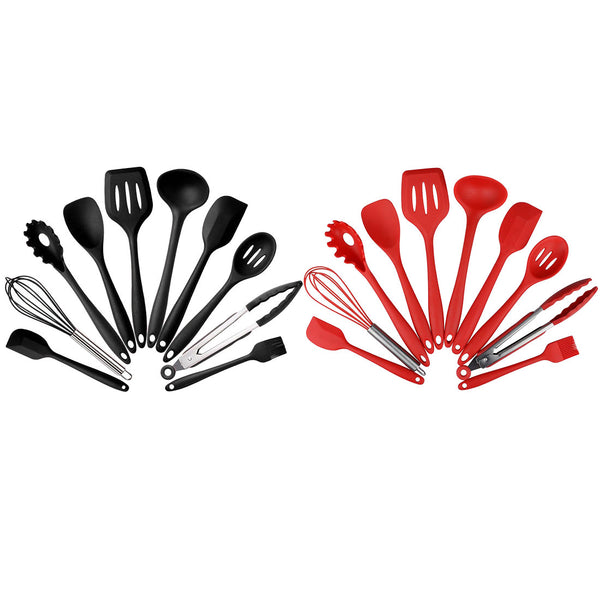 [variant_title] - 10pcs kitchen tools cooking tools accessories silicone non-stickware cutlery set kitchen cooking spoon pot shovel egg blender