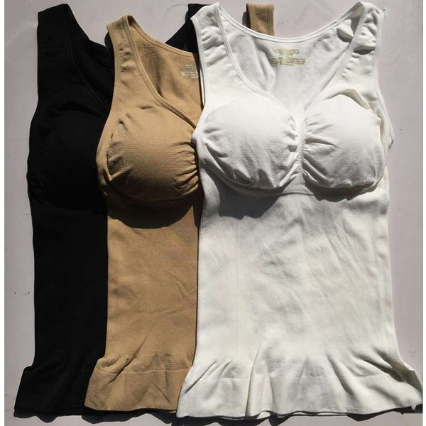 [variant_title] - Shaper Slim Up Lift Plus Size Bra Cami Tank Top Women Body Shaper Removable Shaper Underwear Slimming Vest Corset Shapewear
