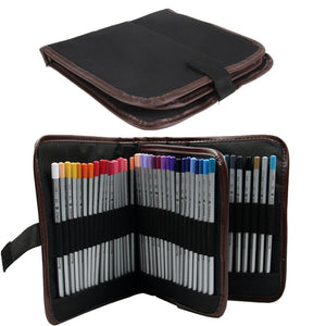 Default Title - Student Pencil Pen Bag Cosmetic Makeup Brushes Case Makeup Tool Holder Bag Storage Pouch Makeup Organizer Canvas High Quality