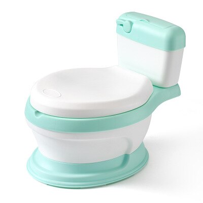 Green - Children Simulation Mini Toilet Infant Pony Bucket Potty Seat Portable Toilet Training Urinal Potties Ergonomic Backrest Design