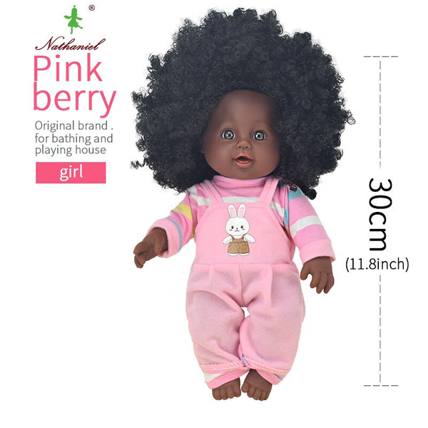 11 - black  baby dolls pop green African! 12inch  lol reborn silicone vinyl 30cm newborn poupee boneca baby soft toy girl kid todder