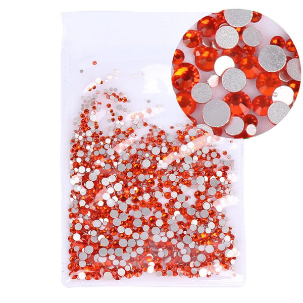 [variant_title] - Mix Sizes 1000PCS/Pack Crystal Clear AB Non Hotfix Flatback Rhinestones Nail Rhinestones For Nails 3D Nail Art Decoration Gems