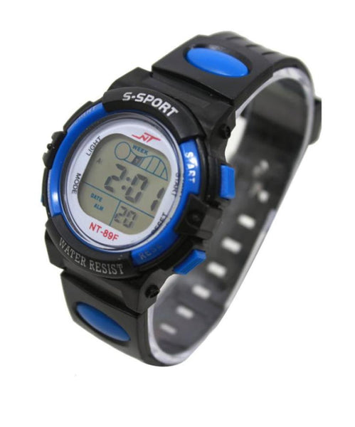 Blue - Timezone #501 Waterproof Sport Student Children Watch Kids Watches Clock Child LED Digital Wristwatch Electronic children gift
