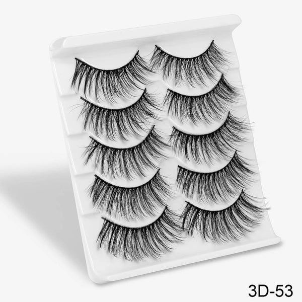 3D-53 - SEXYSHEEP 5Pairs 3D Mink Hair False Eyelashes Natural/Thick Long Eye Lashes Wispy Makeup Beauty Extension Tools