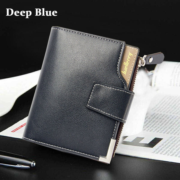 Deep Blue - Baellerry brand Wallet men leather men wallets purse short male clutch leather wallet mens money bag quality guarantee