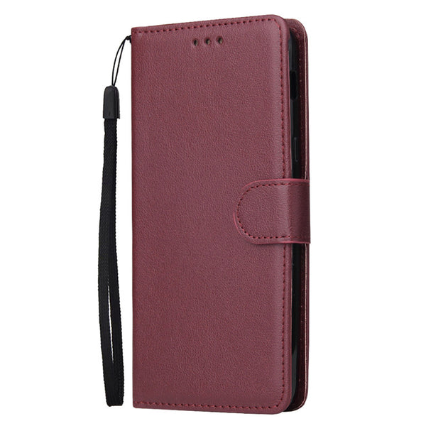 Wine Red / For Samsung A10 Case - For Samsung Galaxy A50 Leather Case on for Coque Samsung A10 A20 A30 A40 A50 A70 Cover Classic Style Flip Wallet Phone Cases