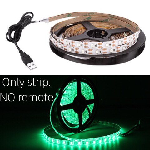 Green / 0.5m - USB Mini 3key LED Strip DC 5V Flexible Light 60LEDs 50CM 1M 2M 3M 4M 5M SMD 2835  Desktop Decor Screen TV Background Lighting